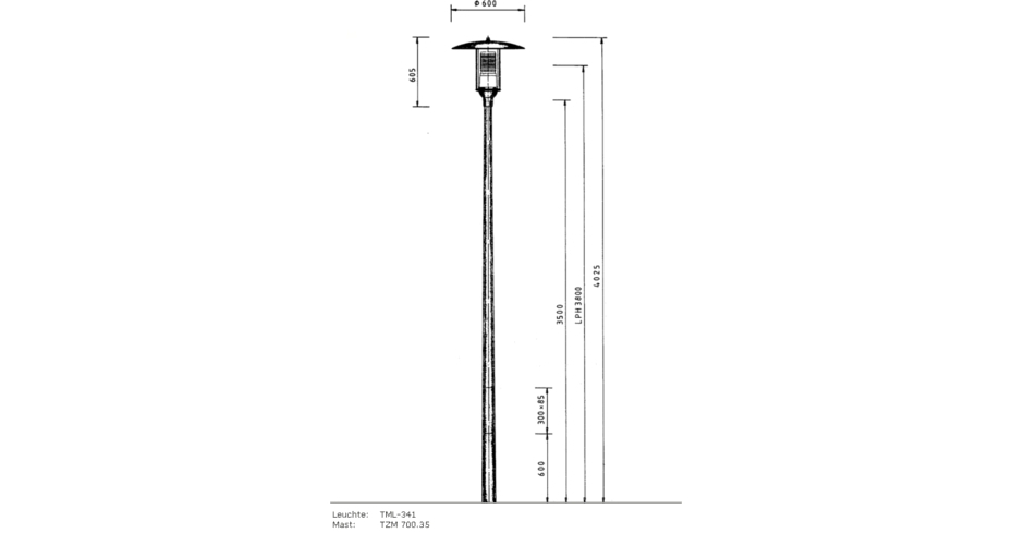 Moderne leuchte  TML-341 zeichnung