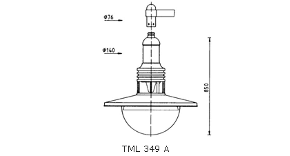 dekorative Leuchte TML-349 zeichnung