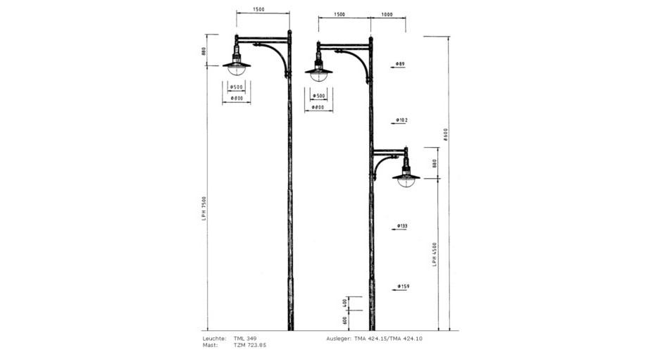 dekorative Leuchte TML-343 B zeichnung