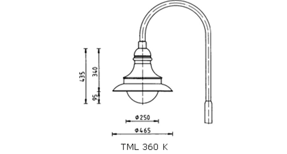 dekorative Leuchte TML-360 zeichnung