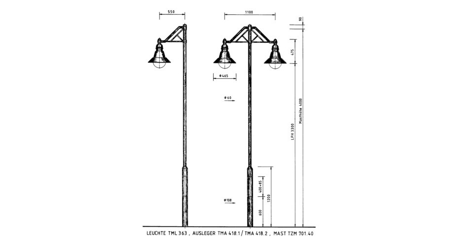 dekorative Leuchte TML-363 zeichnung