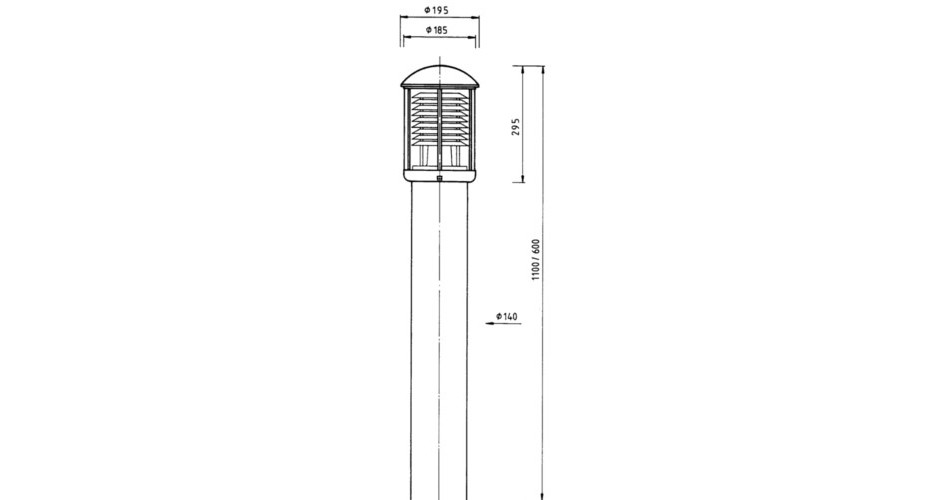 historische leuchte thl-100 zeichnung