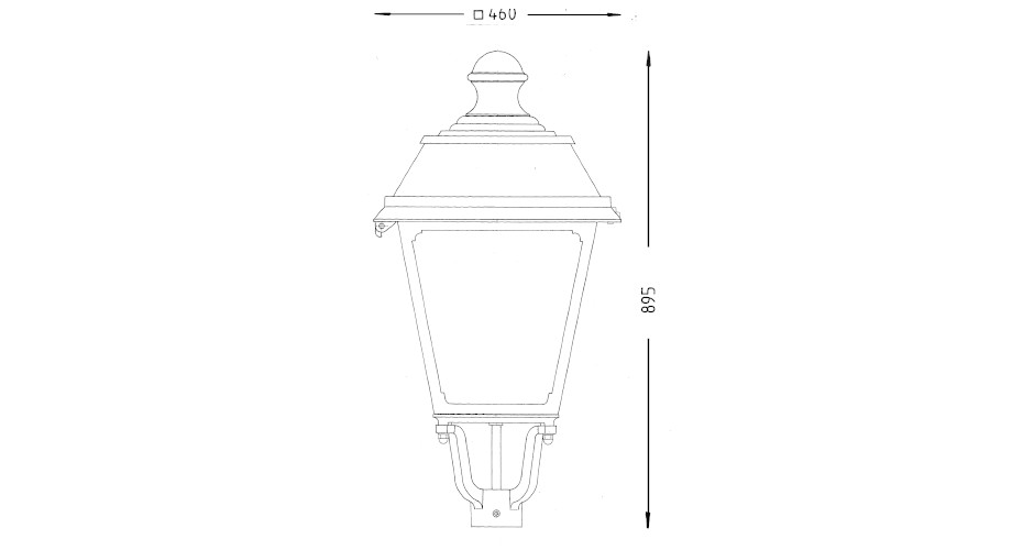 historische leuchte thl-119 hilden zeichnung